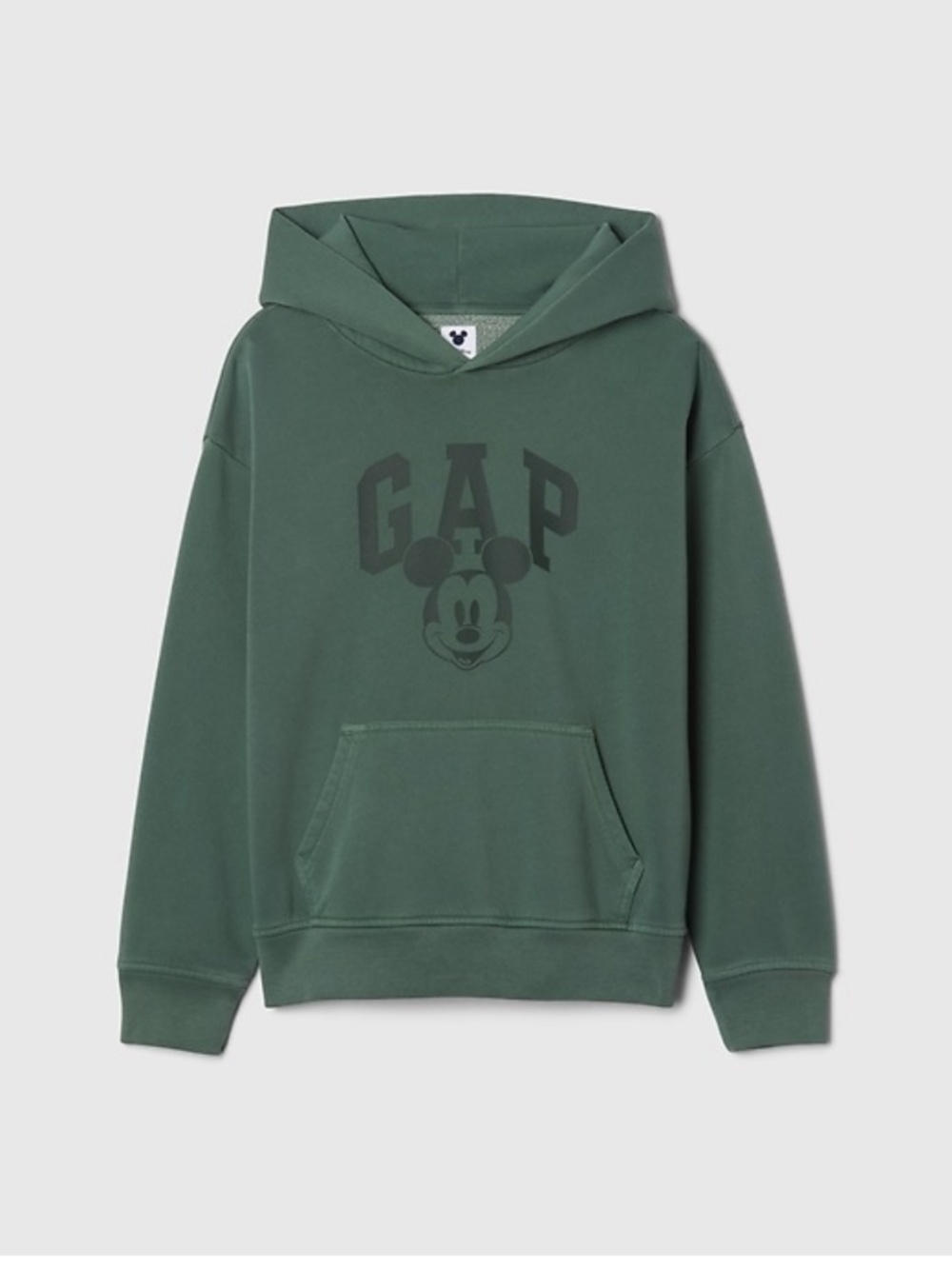 Gap × Disney Mickey Mouse Logo Hoodie in Essex Green